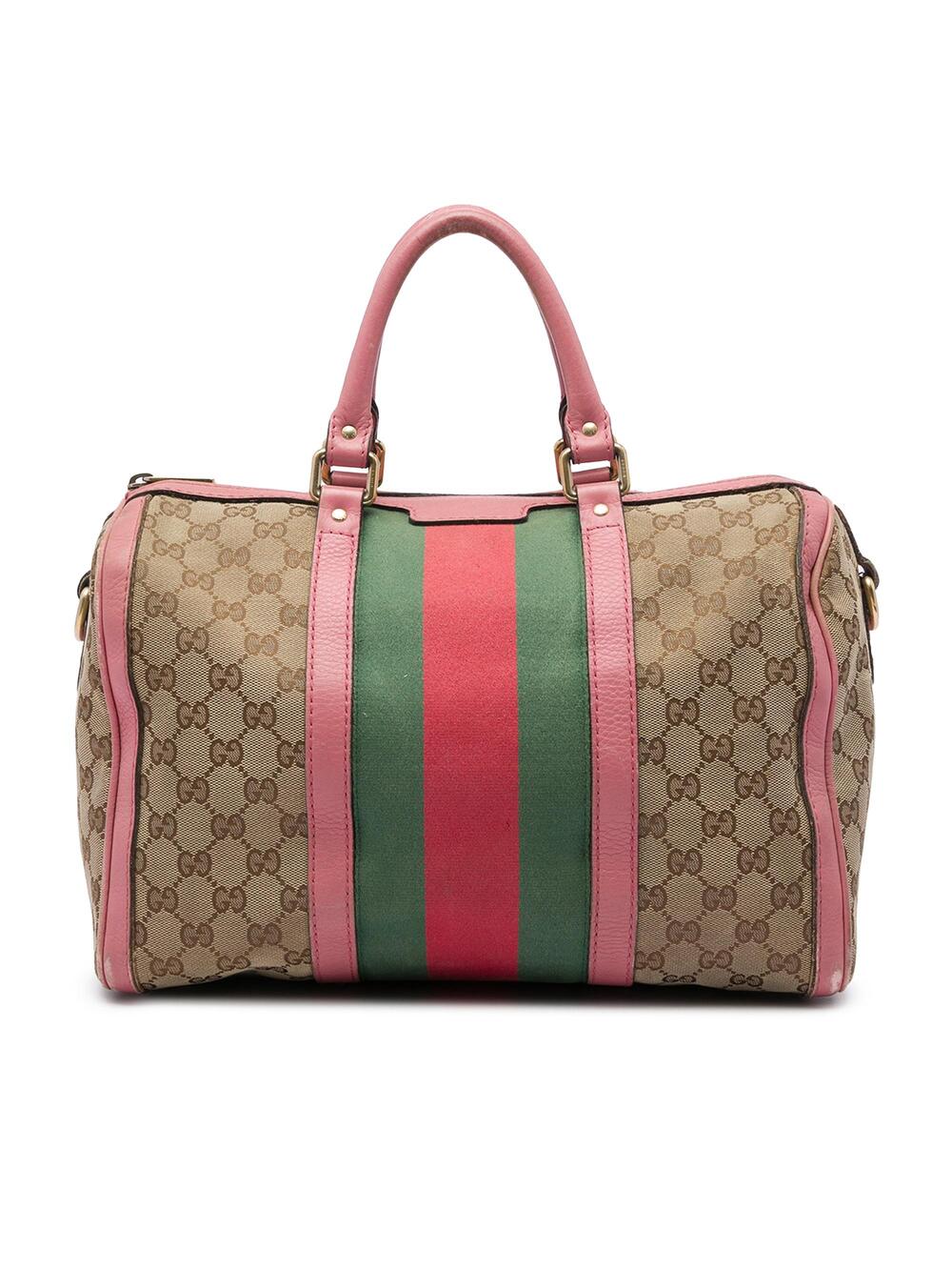Gucci Vintage Web Boston Bag Gg Canvas #340996G77B